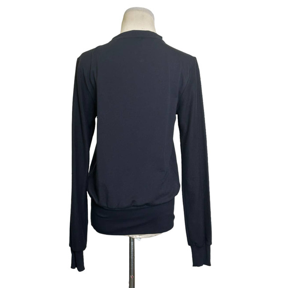 L'agence Black Josilyn Lace Up Sweatshirt size Small - Picture 9 of 12